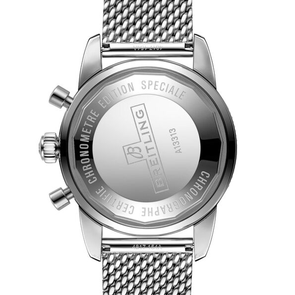 Breitling Superocean Heritage Chronograph Watch Green Dial Steel Bracelet, 44mm