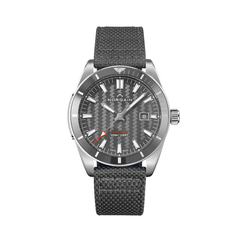 NORQAIN Adventure Sport Gray Ceramic Bezel Nordura Watch, 42mm image number 0