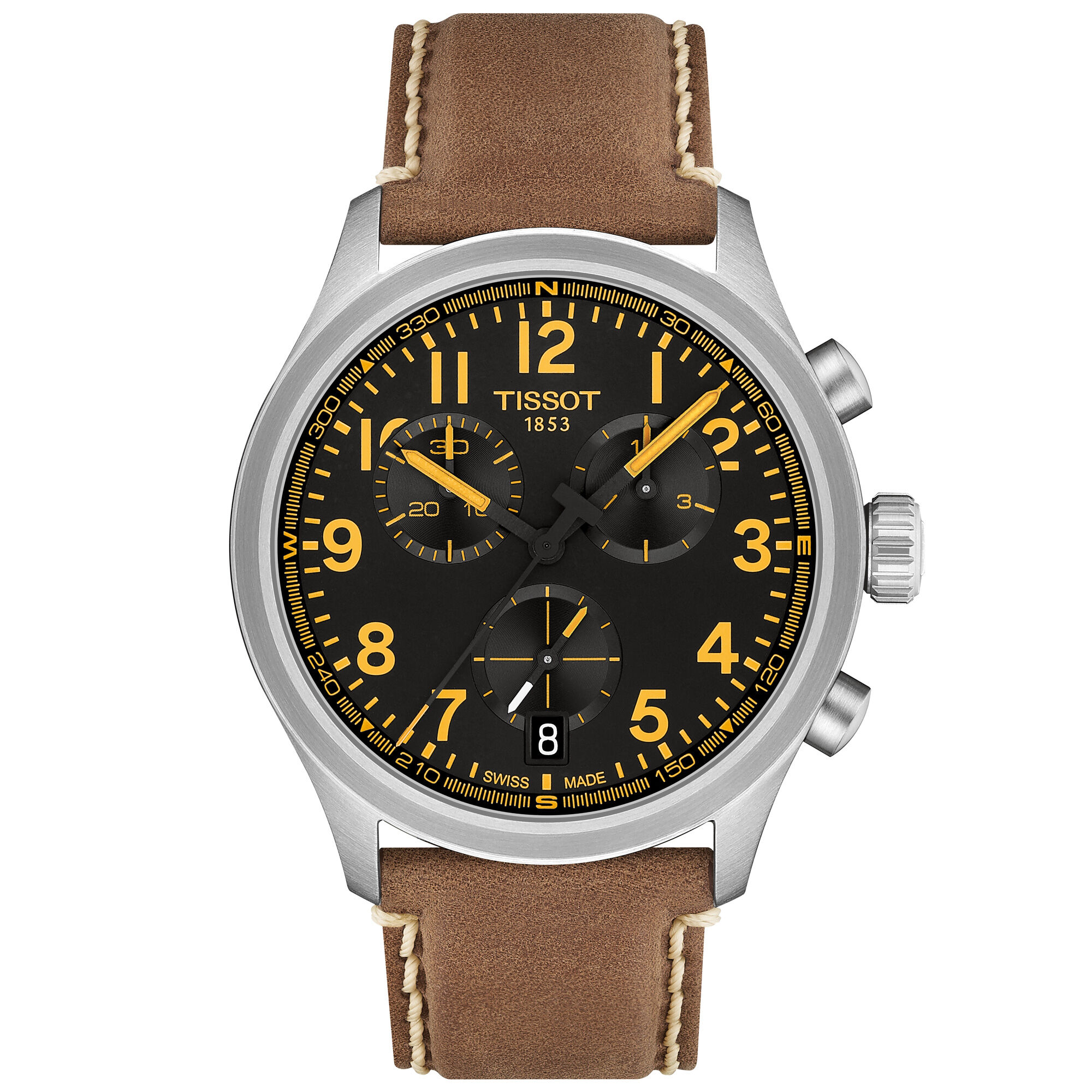 TISSOT Chrono L Black Dial Watch, 42mm