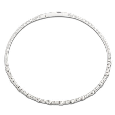Classic Round Diamond Bangle, ⅕ Carat Total Weight, 14K White Gold