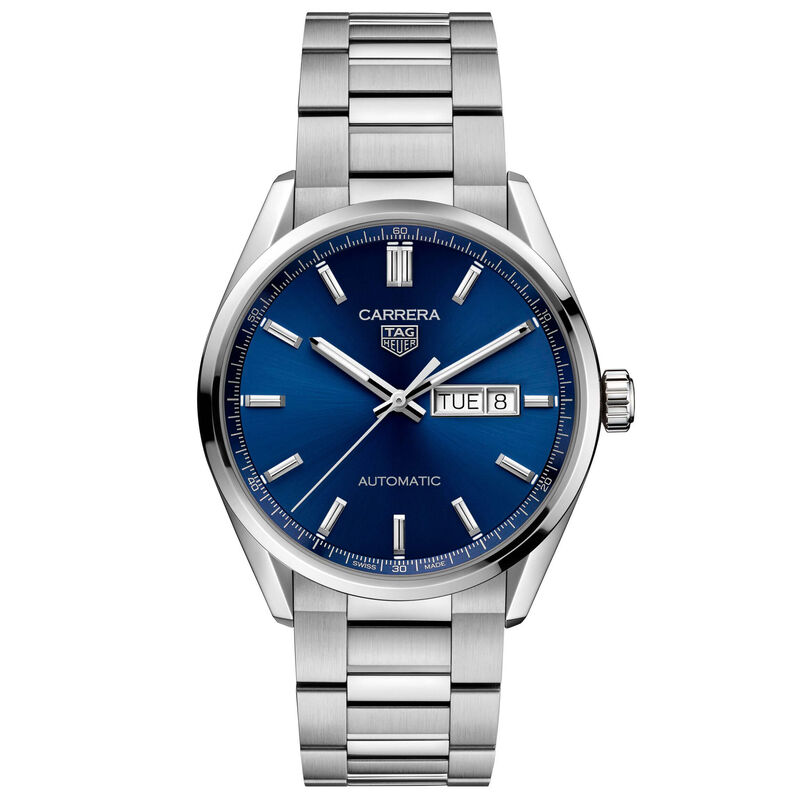 TAG Heuer Carrera Calibre 5 Auto Blue Steel Watch, 41mm image number 0
