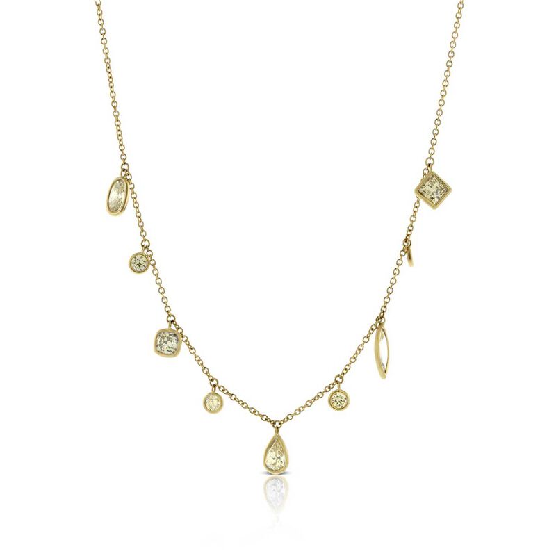 Brown & White Diamond Necklace 14K image number 0