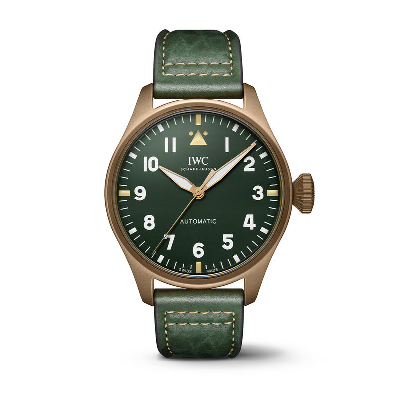 Pre-Owned IWC Big Pilot&rsquo;s Spitfire Green Dial Watch, 43mm image number 0