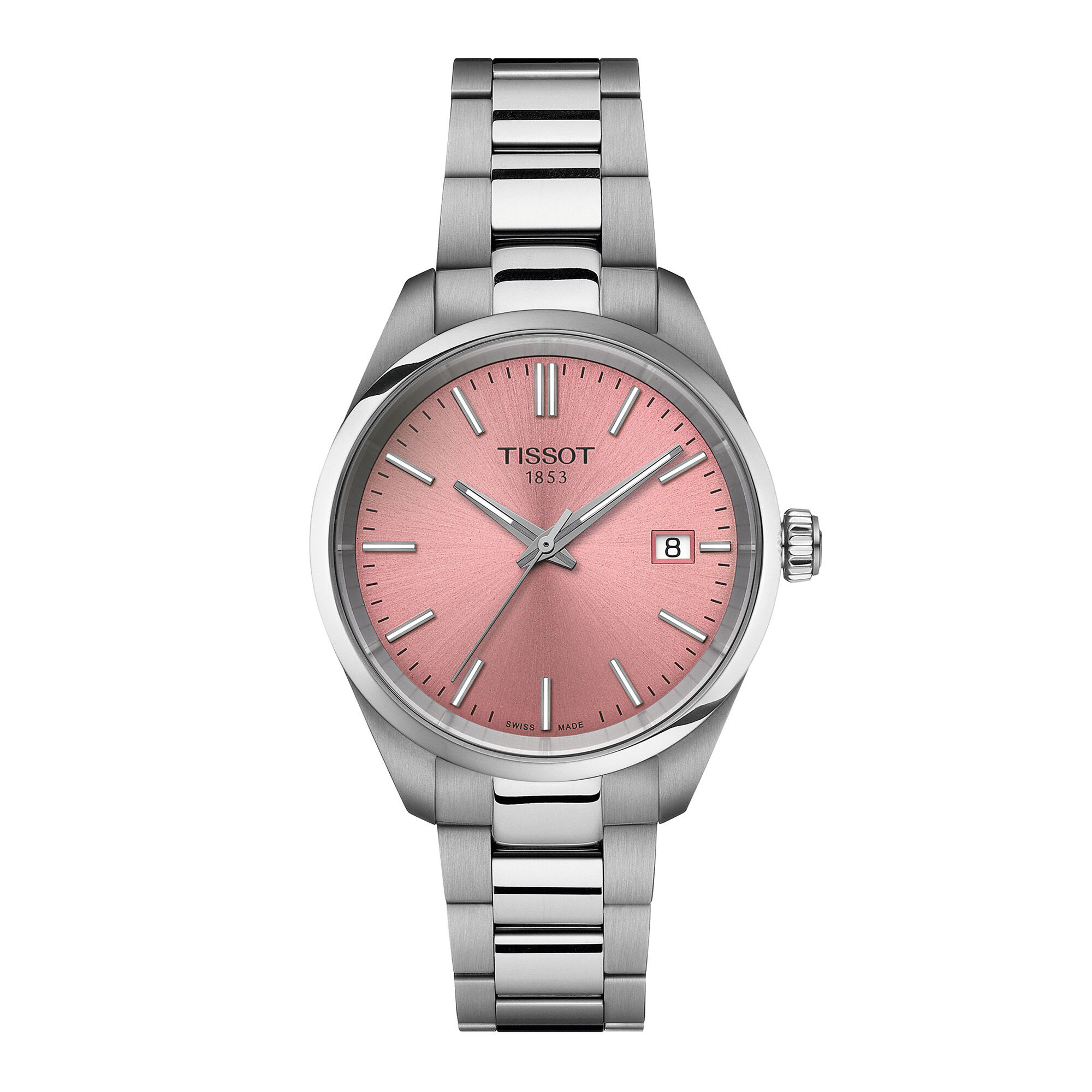 TISSOT PR 100 クォーツ 腕時計 ピンク文字盤 TISSOT PR 100 Pink Dial Watch, 34mm