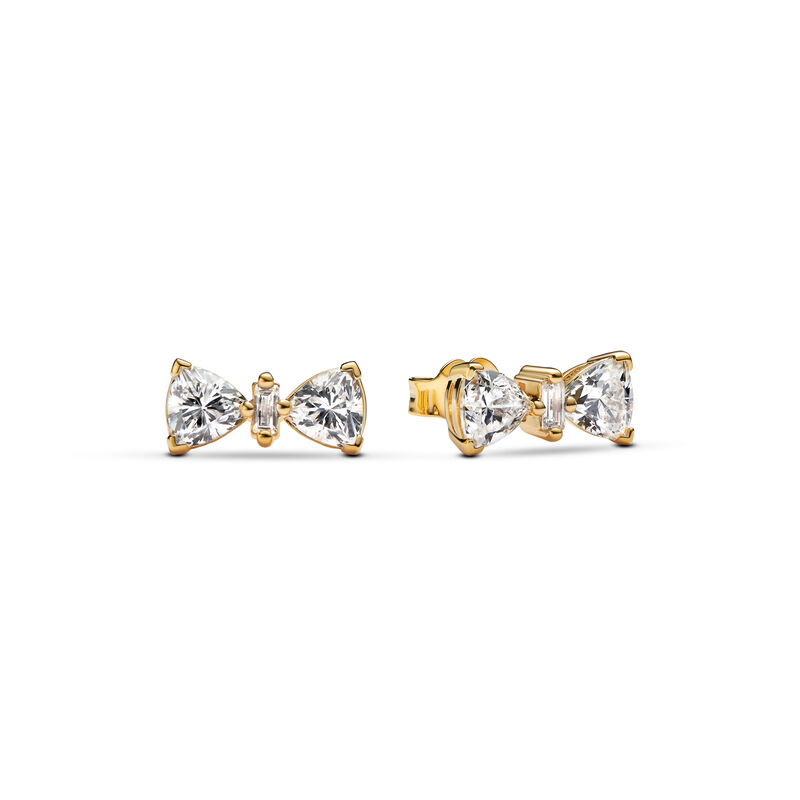 Sparkling Bow Stud Earrings image number 0