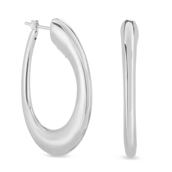 Roberto Coin Oro Classic Contoured Oval Hoop Earrings 18K