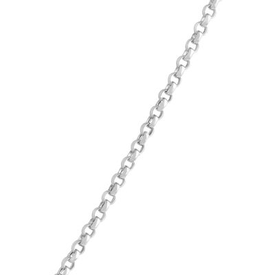 Toscano 24 Inch Rolo Link Necklace, 14k White Gold