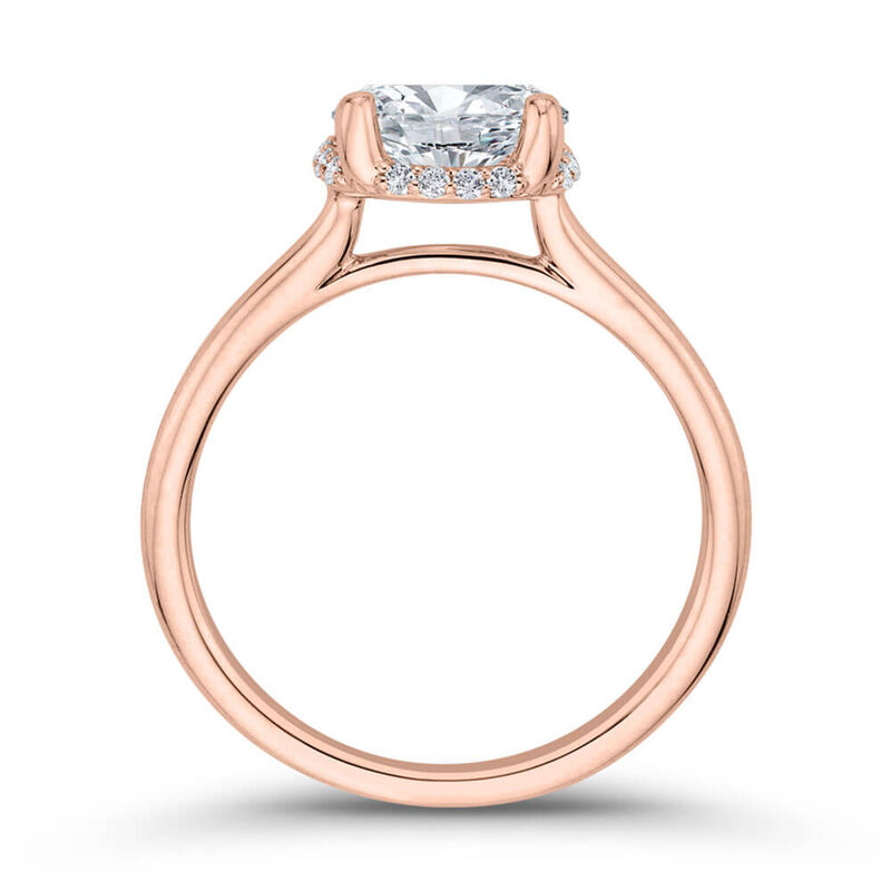 Bella Ponte "The Whisper" Rose Gold Diamond Engagement Ring Setting 14K image number 3
