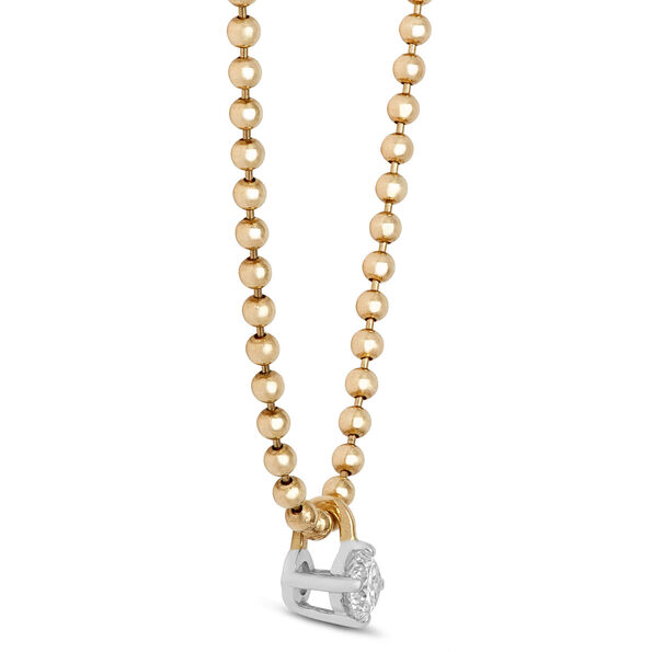 Ikuma Canadian Diamond Solitaire Beaded Chain Necklace, 14K Yellow Gold