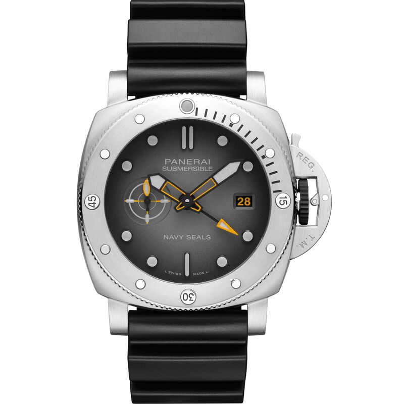 Panerai Submersible Navy SEALs GMT Black Dial Watch, 44mm image number 0