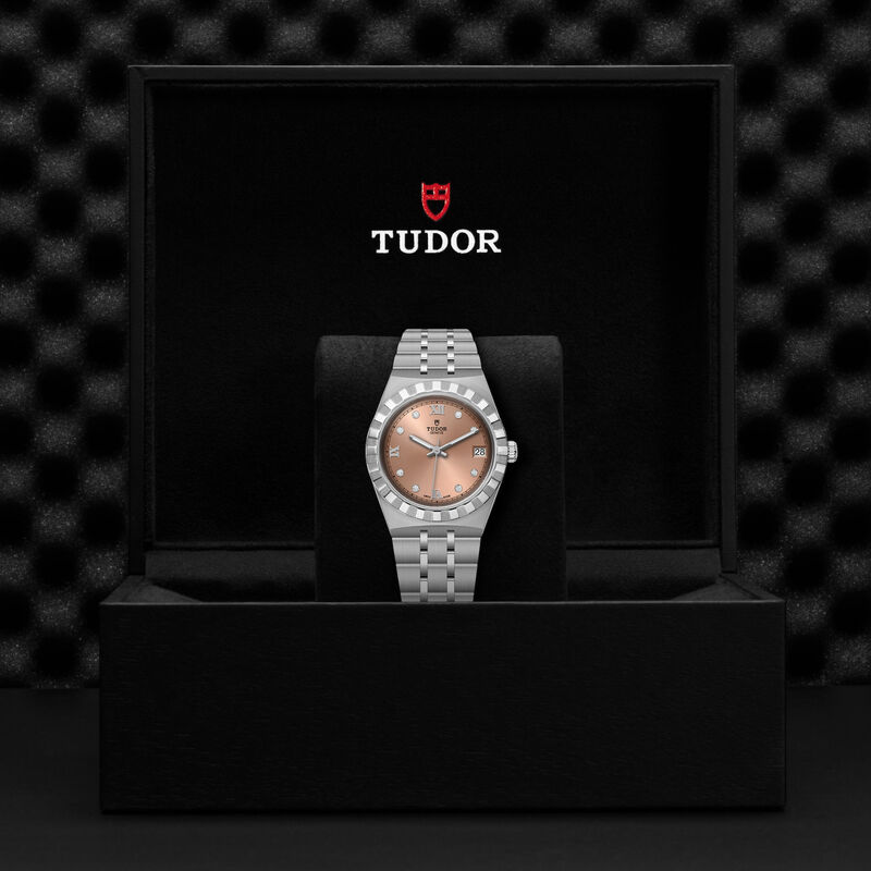 TUDOR Royal Watch Salmon Diamond Set Dial, 34mm image number 4