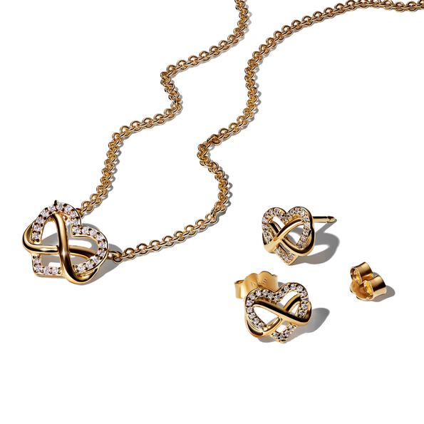 Pandora Sparkling Infinity Heart Jewellery Gift Set