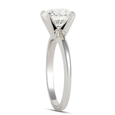 Ikuma Diamond Solitaire Engagement Ring 14K White Gold