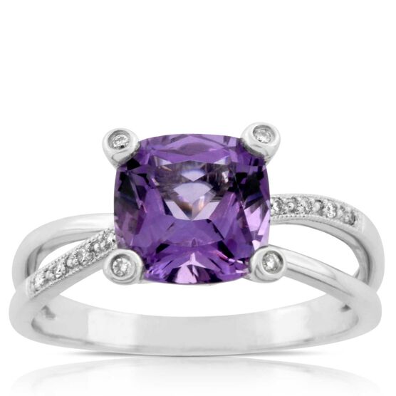 Amethyst & Diamond Ring 14K | Ben Bridge Jeweler