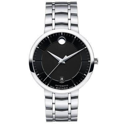 Movado 1881 Automatic Black Dial Date Watch, 40mm
