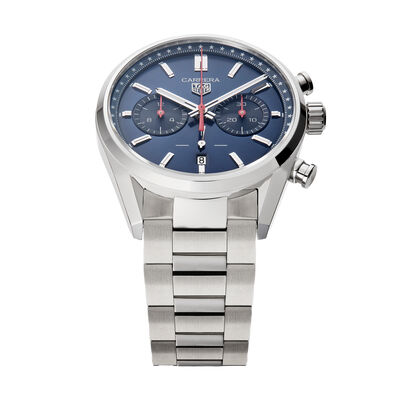TAG Heuer Carrera Chronograph Blue Dial Watch, 42mm