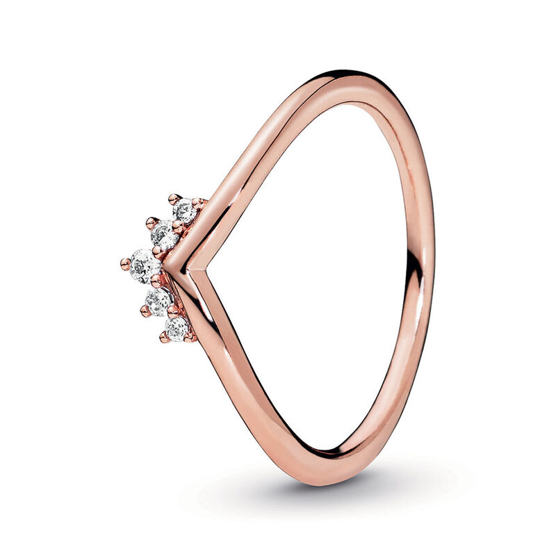 Pandora Tiara Wishbone CZ Ring image number 0