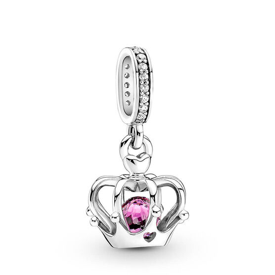 Pandora Regal Crown Pink Crystal & CZ Dangle Charm