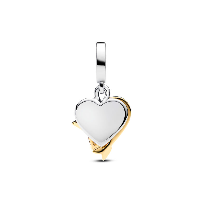 Pandora Engravable Heart & Arrow Double Dangle Charm image number 1
