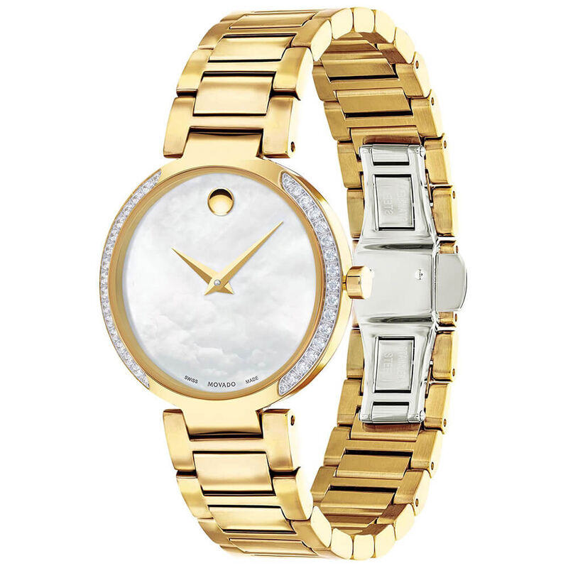 Movado Modern Classic Ladies Gold PVD Watch, 28mm image number 1
