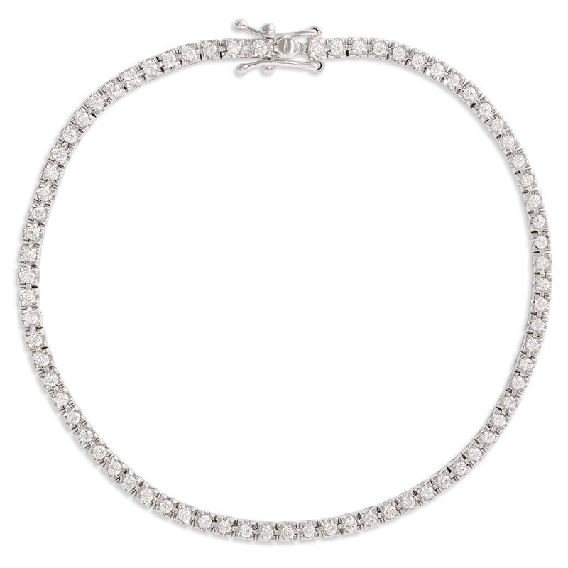 7-Inch Diamond Bracelet, 14K White Gold image number 0