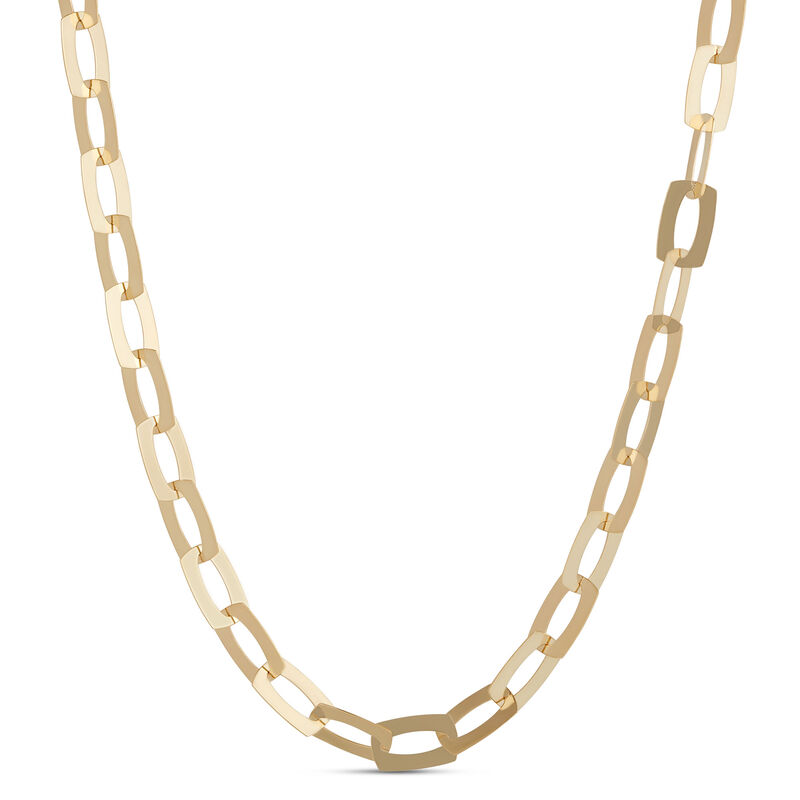 Toscano 18-Inch Flat Link Necklace, 14K Yellow Gold image number 0