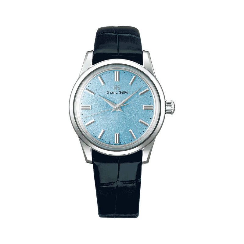 Grand Seiko Elegance Collection Watch Blue Dial Black Leather Strap, 37.3mm image number 1