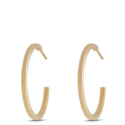 Toscano Hoop Earrings, 14K Yellow Gold