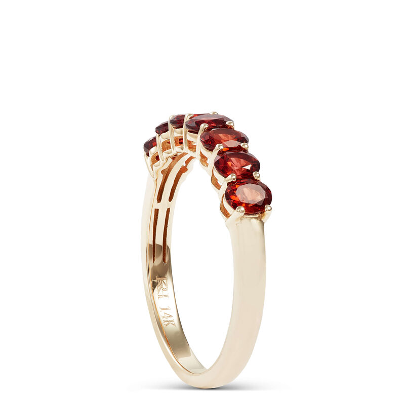 Oval Garnet Ring, 14K Yellow Gold image number 1