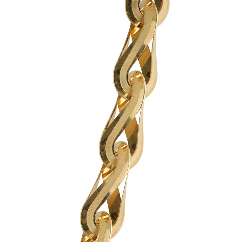 Toscano 18-Inch Infinity Silk and Polished Link Necklace, 14K Yellow Gold image number 2