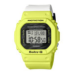 G-Shock Baby-G Yellow & White Rectangular Digital Watch, 44.7mm