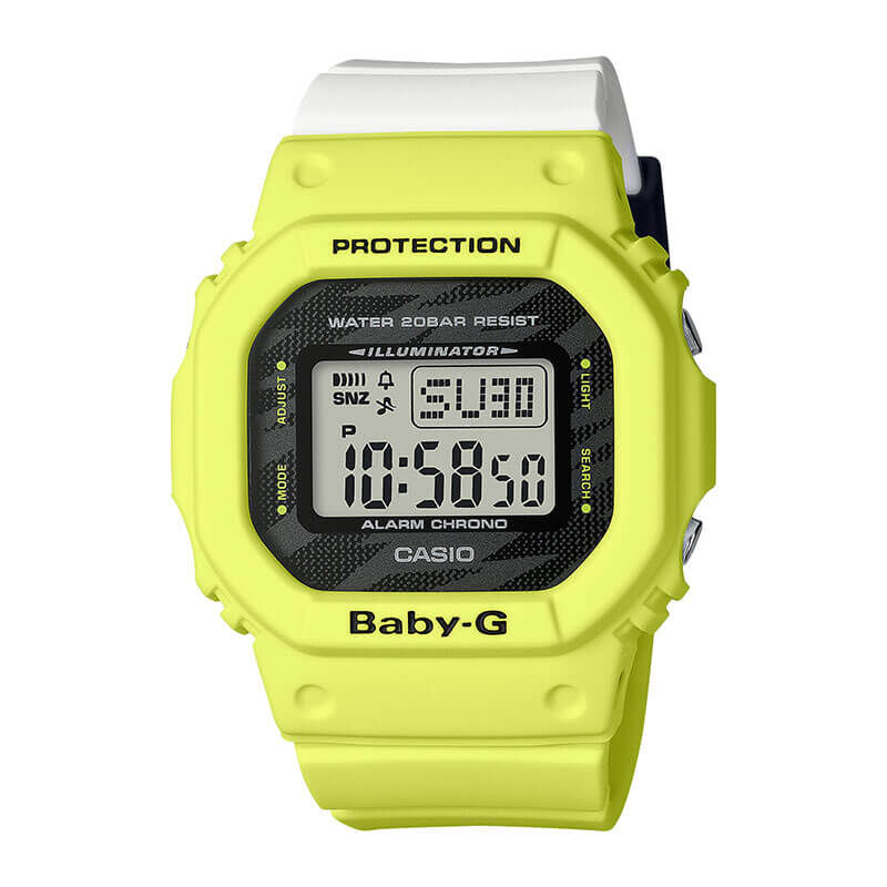 G-Shock Baby-G Yellow & White Rectangular Digital Watch, 44.7mm image number 0