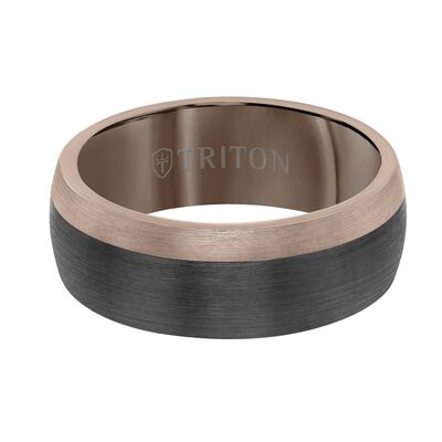 TRITON Comfort Fit Color Block Tungsten Band 8MM