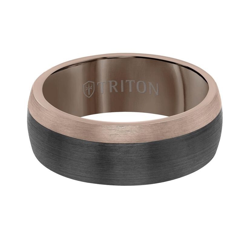 TRITON Comfort Fit Color Block Tungsten Band 8MM image number 1