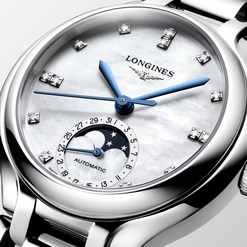 Longines Primaluna Moonphase White Dial Watch, 34mm image number 3