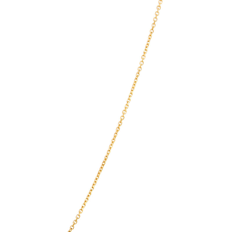 Emerald Cut Aquamarine Necklace, 14K Yellow Gold image number 4