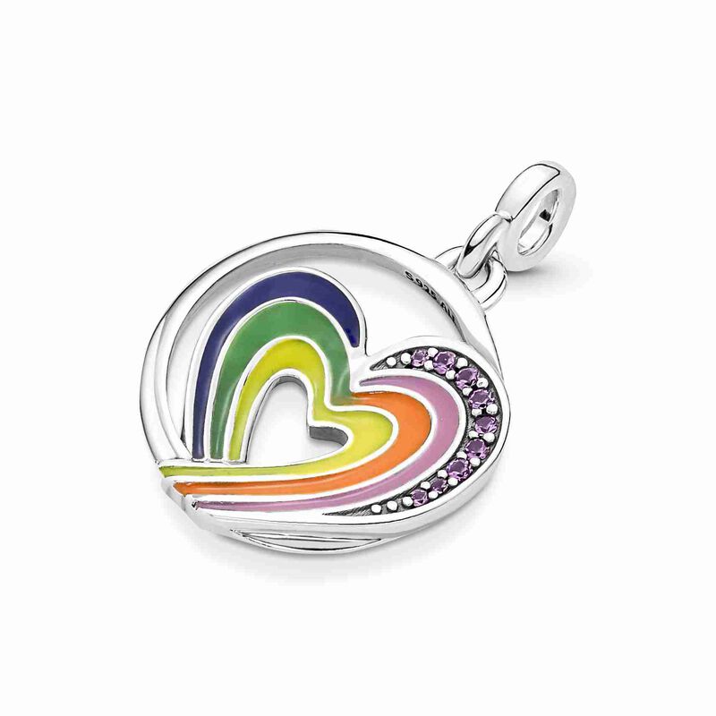 Pandora ME Rainbow Heart of Freedom Medallion image number 4