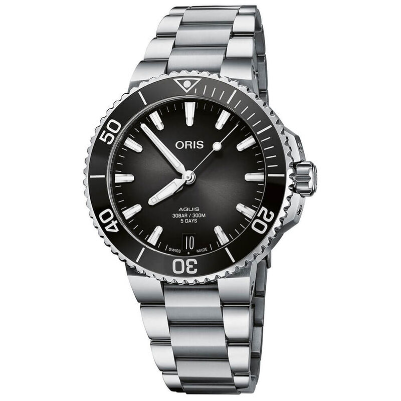 Oris Aquis Calibre 400 Anthracite Steel Date Watch, 41.5mm image number 1