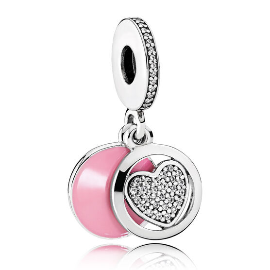 PANDORA Devoted Heart Enamel & CZ Charm - 792149EN24 | Ben Bridge Jeweler