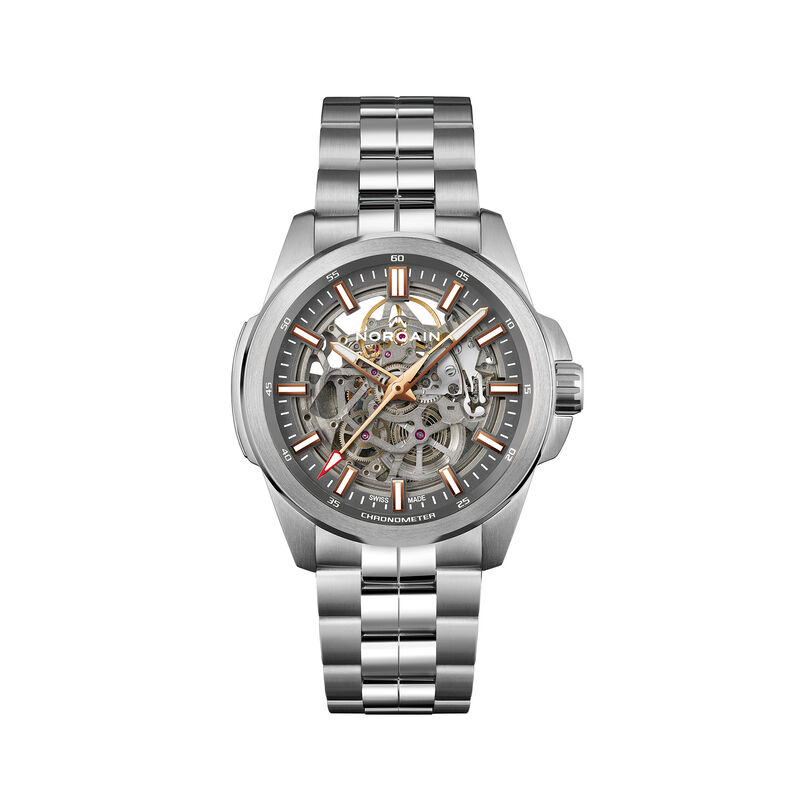 NORQAIN Independence Skeleton Watch Gray Dial, 42mm image number 0