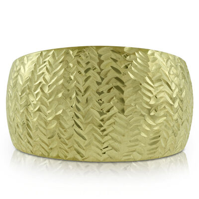 Toscano Diamond Cut Domed Ring 14K, Size 6