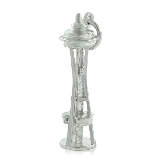 Space Needle Charm / Pendant in Silver