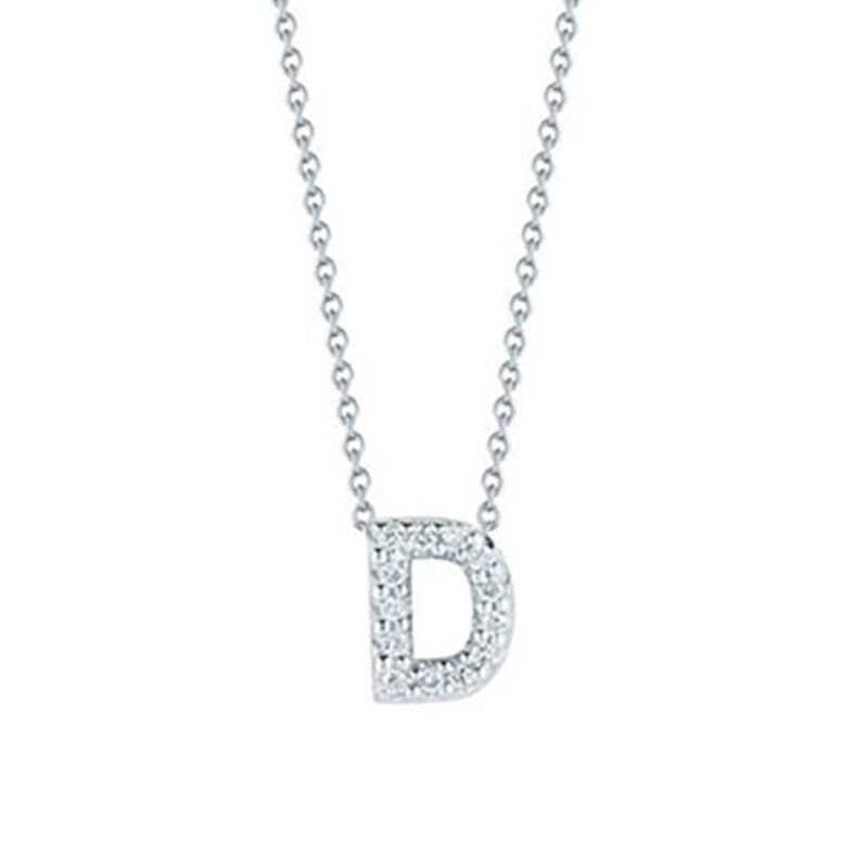 Roberto Coin Tiny Treasures Diamond Initial Pendant 18K Letter 'D' image number 2