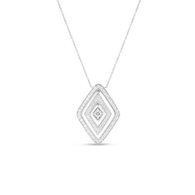 Roberto Coin 18K White Gold Diamante Large Diamond Necklace