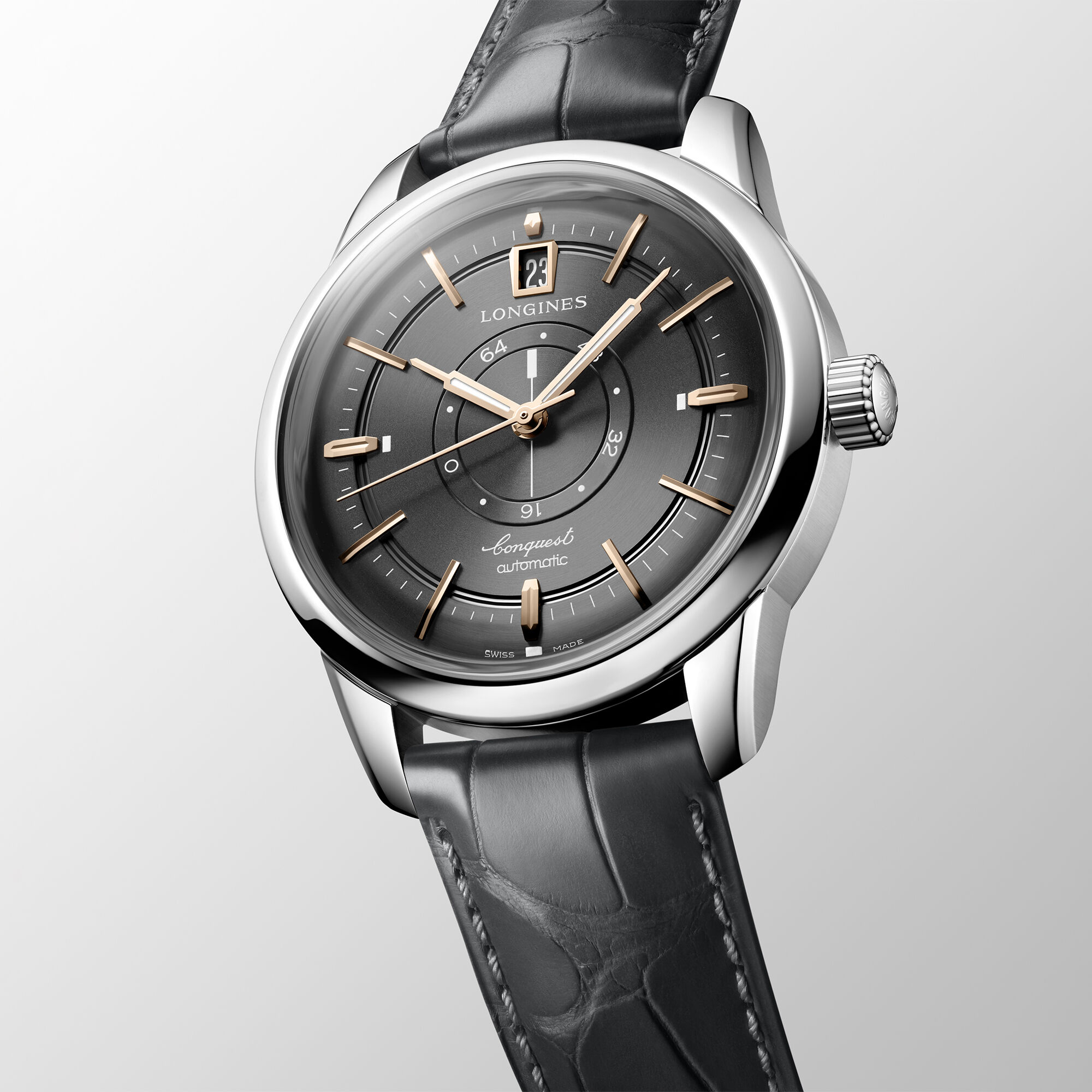 Longines Conquest Heritage Central Power Reserve Anthracite Black