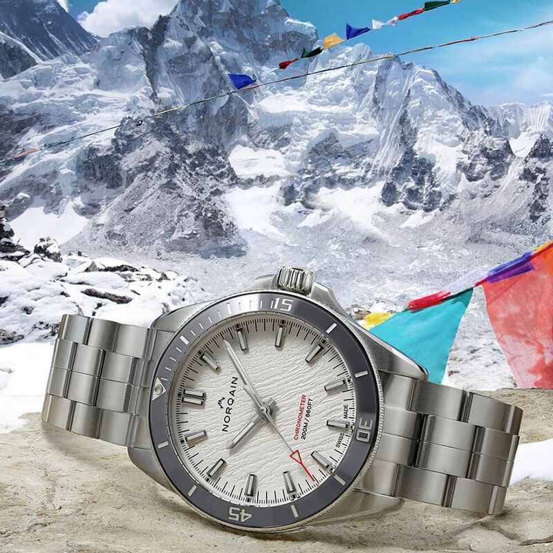 Norqain Adventure NEVEREST Glacier White Steel Watch, 40mm image number 1