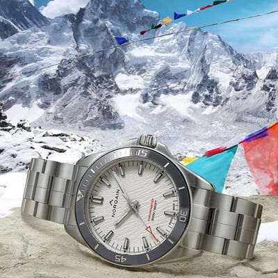 Norqain Adventure NEVEREST Glacier White Steel Watch, 40mm
