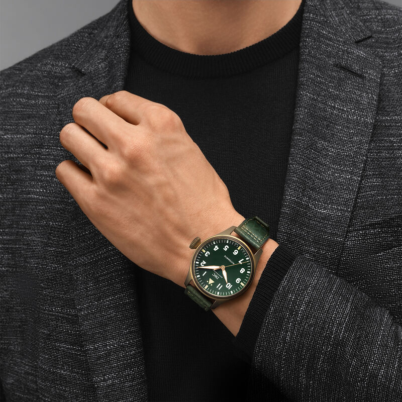 Pre-Owned IWC Big Pilot&rsquo;s Spitfire Green Dial Watch, 43mm image number 4