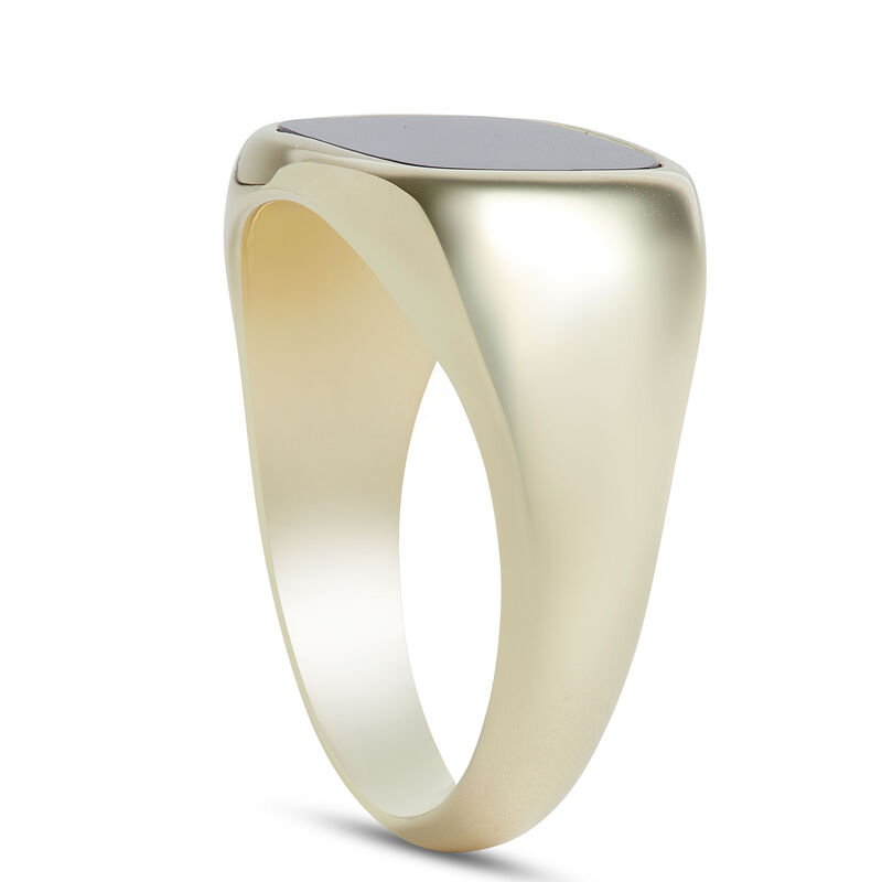 Cushion Onyx Ring, 14K Yellow Gold image number 1