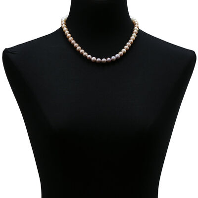 Freshwater Cultured Pearl Ombre Strand, 14K